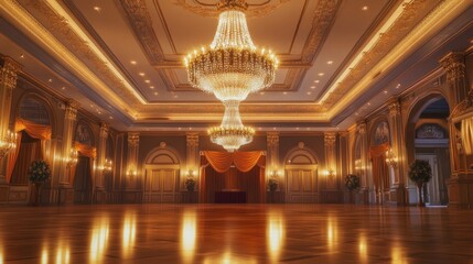 Fototapeta premium Opulent Grand Ballroom: A Luxurious Interior Design