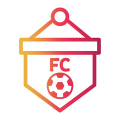 pennant Line Gradient Icon