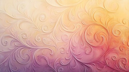 Elegant Swirling Floral Design Abstract Art