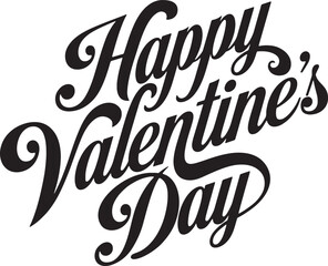 Obraz premium Valentine Typography Romantic Vector Art for Love and Celebration