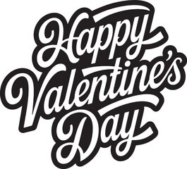 Obraz premium Valentine Typography Romantic Vector Art for Love and Celebration