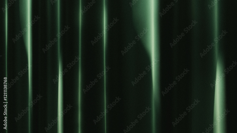 Wall mural abstract dark green curtains background.noise texture banner header backdrop design