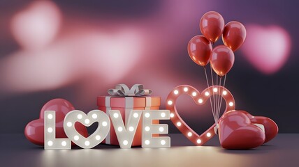 Valentines Day Romantic Gift Concept