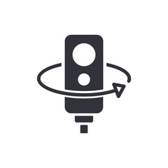 Action camera solid icons, minimalist vector illustration ,simple transparent graphic element .Isolated on white background