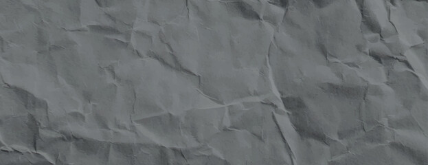 Gray crumpled paper background with a textured, wrinkled style. The background is predominantly gray, creating a rugged gray appearance. Paper texture background vector. Gray background.