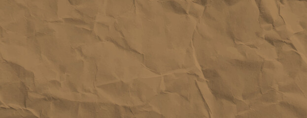 Brown crumpled paper background with a textured, rustic style. The background features a warm brown color and a rough, tactile texture. Paper texture background vector. Brown background.