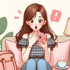 girl with phone
