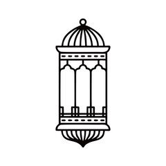 lantern ramadan on white background 