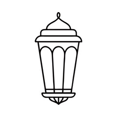 lantern ramadan on white background 