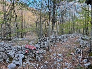 Premuzic hiking trail or Premuzic Trail - Velebit Nature Park, Croatia or Premuzic-Wanderweg or Premuzic's Trail (Pješački planinarski put Premužićeva staza - Park prirode Velebit, Hrvatska)