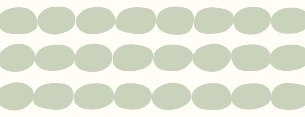 The background features a minimalist style with olive green oval patterns on a cream background, creating a soft, repeating olive green texture. Cute pattern background vector. Green background.