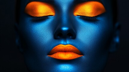 Golden Hour Glow: A mesmerizing portrait captures the essence of beauty and serenity, as a woman's face is bathed in warm golden light, highlighting her  features and exuding a radiant aura.  