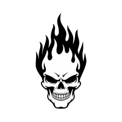 Flaming Skull Graphic Design