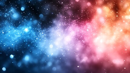 Fototapeta premium Abstract Cosmic Nebula Background with Glowing Particles