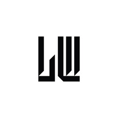 LW monogram logo design letter text name symbol monochrome logotype alphabet character simple logo