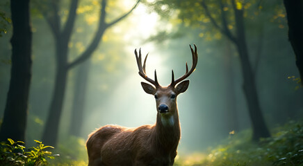 deer in the woods