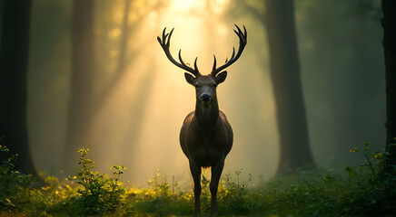 deer in the woods