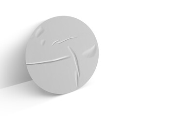 Blank Glued Paper Texture for Sticker Mockup