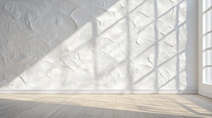 Obraz premium Sunlit White Wall Interior Design