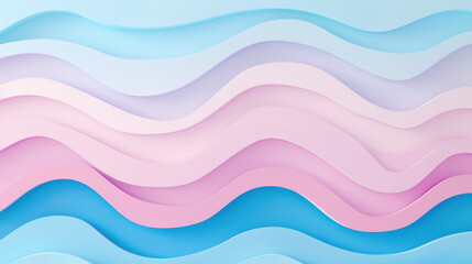 Soft waves in pastel colors create soothing and modern background. gentle curves in shades of pink and blue evoke sense of calm and tranquility