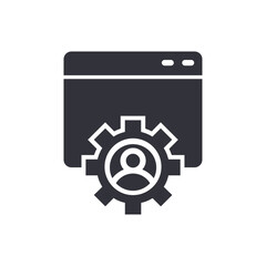 Web administrator solid icons, minimalist vector illustration ,simple transparent graphic element .Isolated on white background