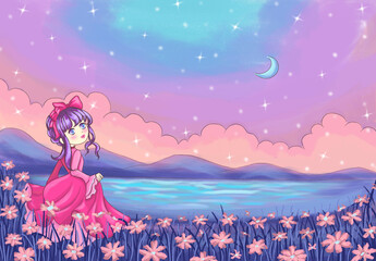 chibi girl cute wallpaper © apichaya