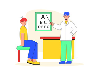 Healthy problems illustrations. Flat vector illustrations