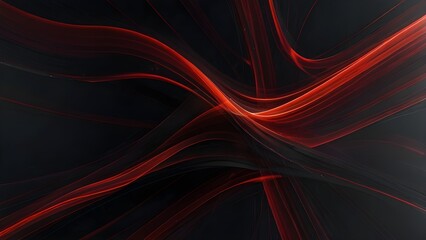 Abstract bright background with red and black dynamic lines for wallpaper, business card or template Generative AI