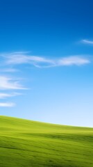 Fototapeta premium digital technology blue sky grass landscape poster background with generative