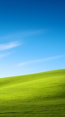 Fototapeta premium digital technology blue sky grass landscape poster background with generative