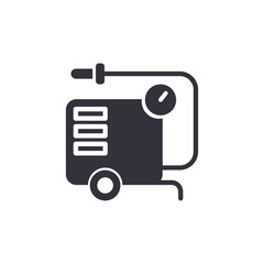 Fototapeta premium Air compressor solid icons, minimalist vector illustration ,simple transparent graphic element .Isolated on white background