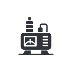 Air compressor solid icons, minimalist vector illustration ,simple transparent graphic element .Isolated on white background