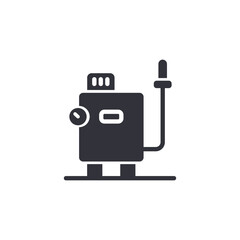 Air compressor solid icons, minimalist vector illustration ,simple transparent graphic element .Isolated on white background