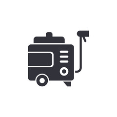 Air compressor solid icons, minimalist vector illustration ,simple transparent graphic element .Isolated on white background