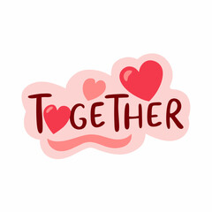 Sticker design of a Together