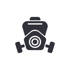 Gas mask solid icons, minimalist vector illustration ,simple transparent graphic element .Isolated on white background