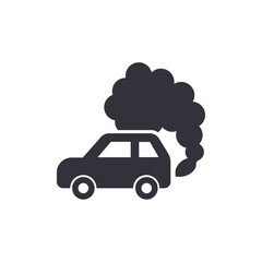 Air pollution solid icons, minimalist vector illustration ,simple transparent graphic element .Isolated on white background