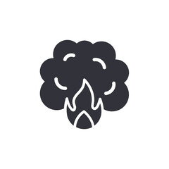 Air pollution solid icons, minimalist vector illustration ,simple transparent graphic element .Isolated on white background