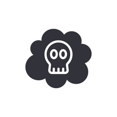 Air pollution solid icons, minimalist vector illustration ,simple transparent graphic element .Isolated on white background