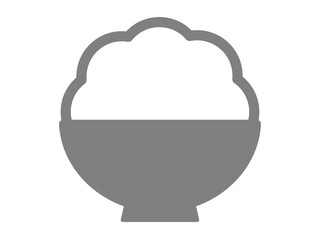 ご飯のシルエットアイコン