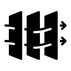 Fototapeta premium air filter glyph icon