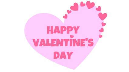 Valentine's Day background illustration of love and hearts