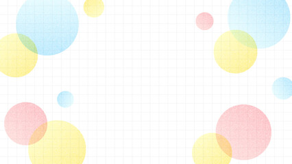ベクター_パステル水玉のシンプルなタイトル背景
