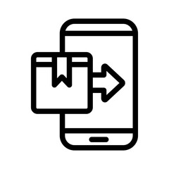 package smartphone outline style