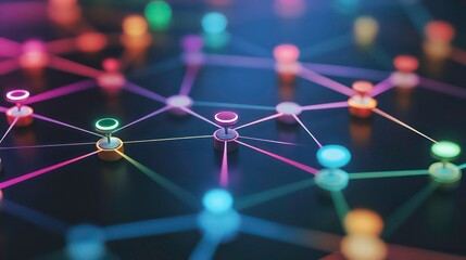 A tournament bracket with colorful lines connecting the teams and highlighting the top seeds.