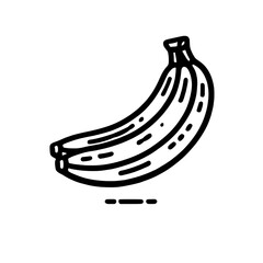 Banana Bunch Line Art: A simple yet stylish line art illustration of a bunch of bananas, perfect for adding a touch of fruity fun to any design project.
