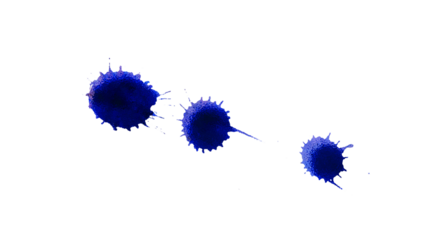 blue ink blots
