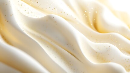 Obraz premium Abstract Cream Waves with Golden Glitter