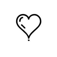 Hand-Drawn Heart: A simple yet powerful symbol of love, affection, and connection. The black line art heart is drawn with a slightly wobbly line, creating a playful and organic feel.