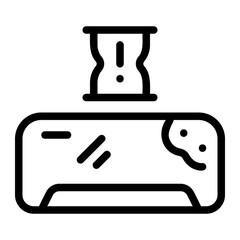 aging equipment line icon
